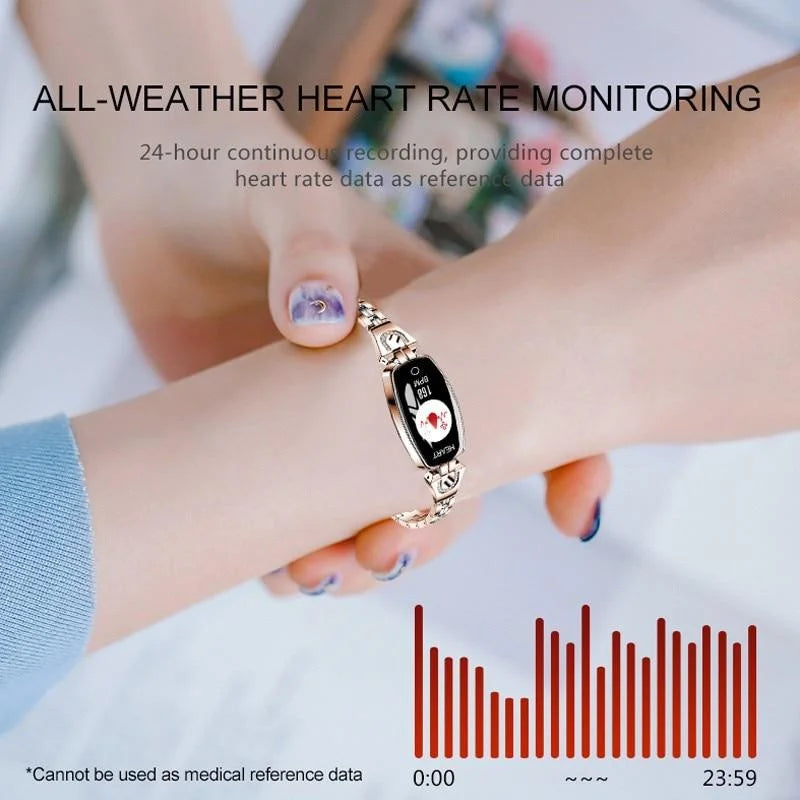 Waterproof Smart Fitness Bracelet w/ HR & BP Monitor For Women