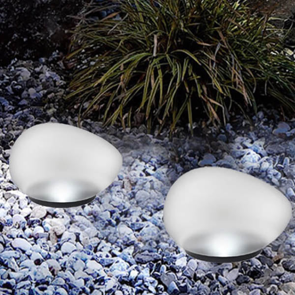 Solar Pebble ABS Sandblasted LED Outdoor Landscape Glass Light