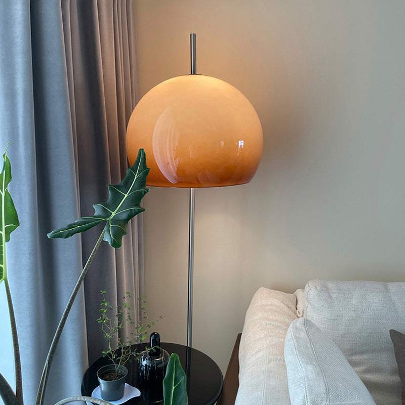Modern Retro Mushroom Glass Light Standing Floor Lamp For Living Room