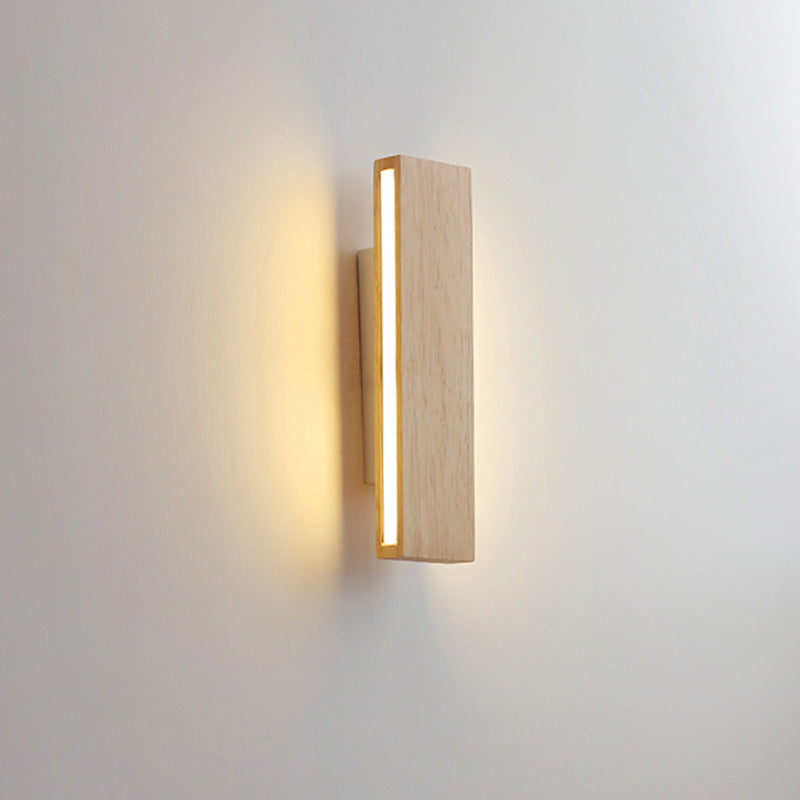 Japanische minimalistische drehbare Log LED Wandleuchte