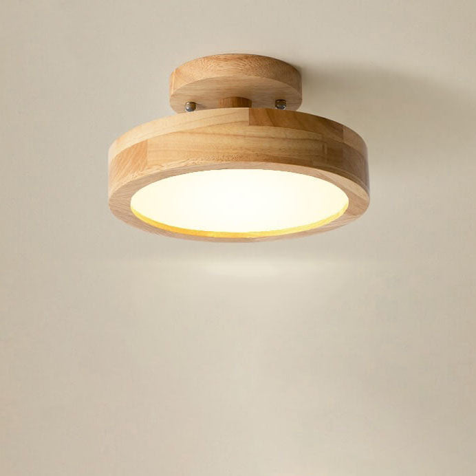 Scandinavian Round LED Semi-Flush Mount Ceiling Light