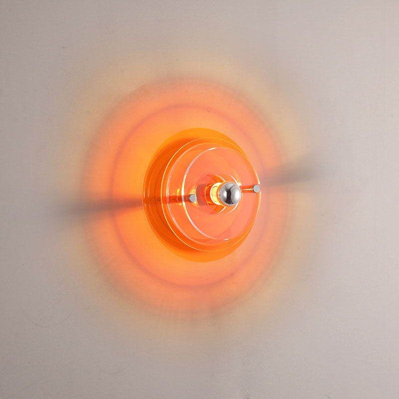 Moderne bunte Eisen Acryl fliegende Untertasse Schatten Licht Wandleuchte Lampe für Zimmer