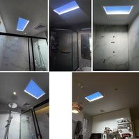 Moderne LED-Deckenleuchte aus Aluminium in Blau