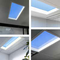 Moderne LED-Deckenleuchte aus Aluminium in Blau