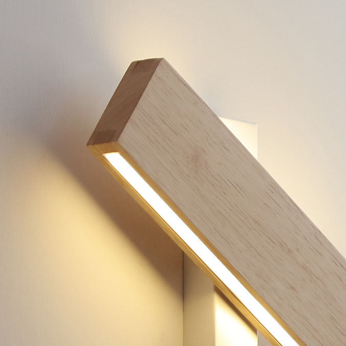 Japanische minimalistische drehbare Log LED Wandleuchte