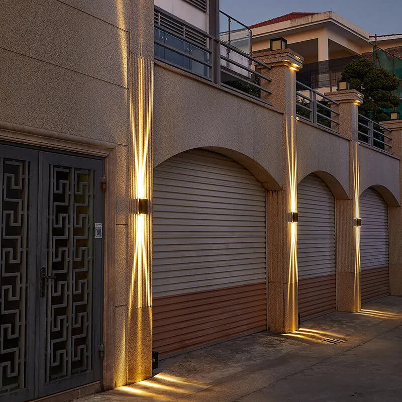Moderne wasserdichte rechteckige LED-Wandleuchte für den Außenbereich 