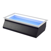 Moderne LED-Deckenleuchte aus Aluminium in Blau