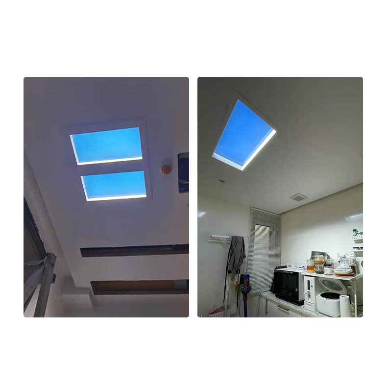 Moderne LED-Deckenleuchte aus Aluminium in Blau