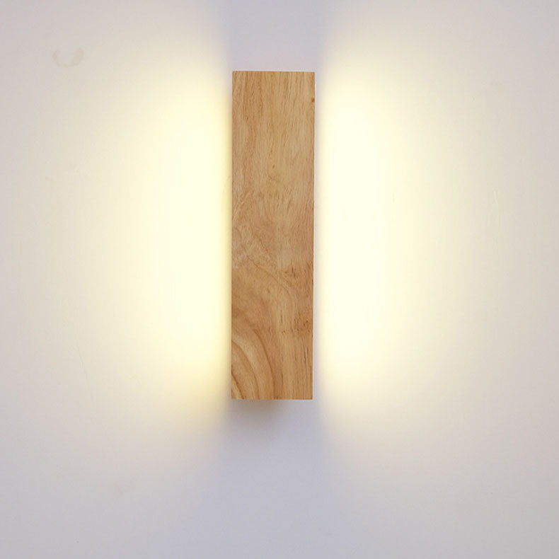 Japanische minimalistische drehbare Log LED Wandleuchte