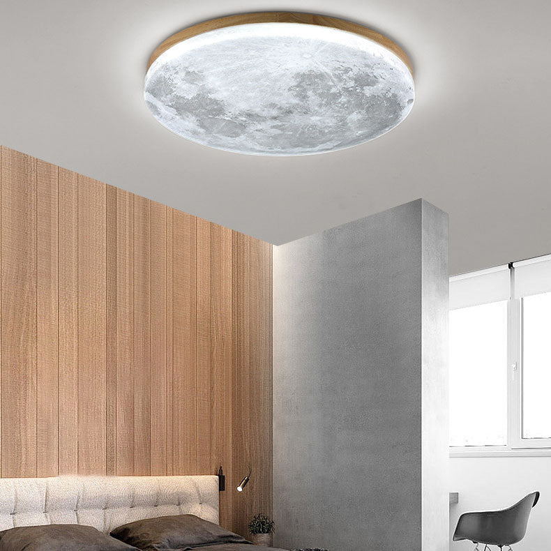 Nordische minimalistische Deckenleuchte mit LED-Motiv aus Acryl mit Mond 