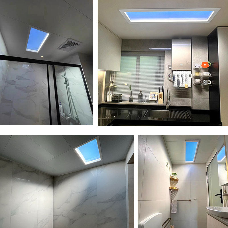 Moderne LED-Deckenleuchte aus Aluminium in Blau