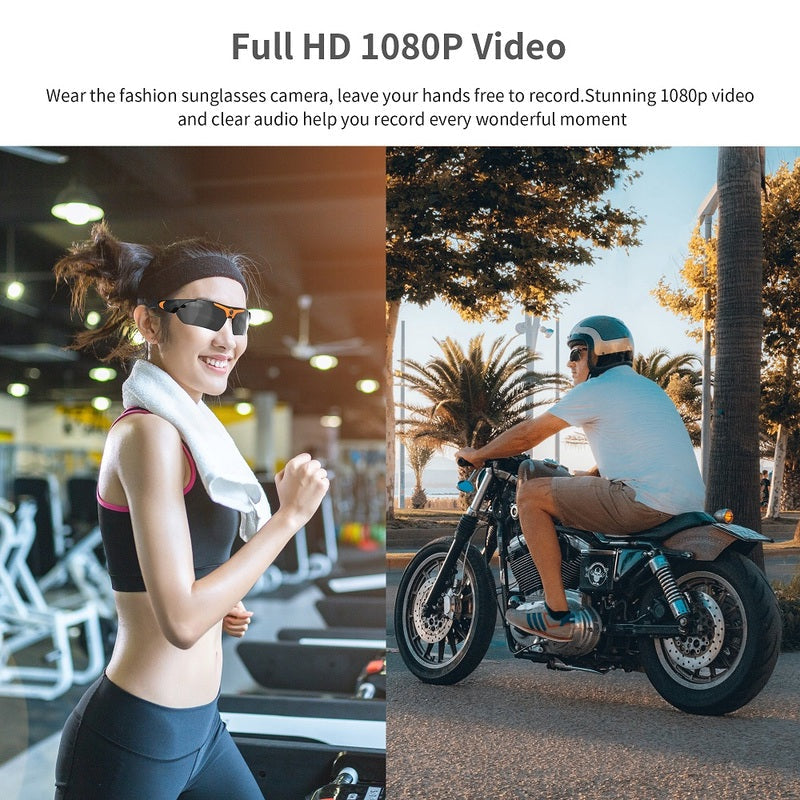 HD Camera Sunglasses with Built-In Video Recorder