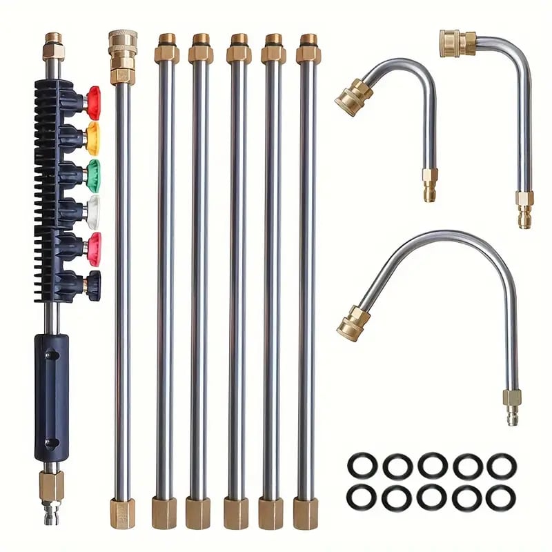 4000 PSI Telescoping High Pressure Washer Wand Set for Gutter and Roof Cleaning