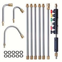 4000 PSI Telescoping High Pressure Washer Wand Set for Gutter and Roof Cleaning