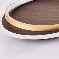 Nordic Minimalist Walnut LED Flush Mount Ceiling Light