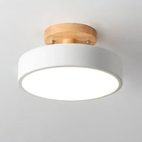 Scandinavian Round LED Semi-Flush Mount Ceiling Light