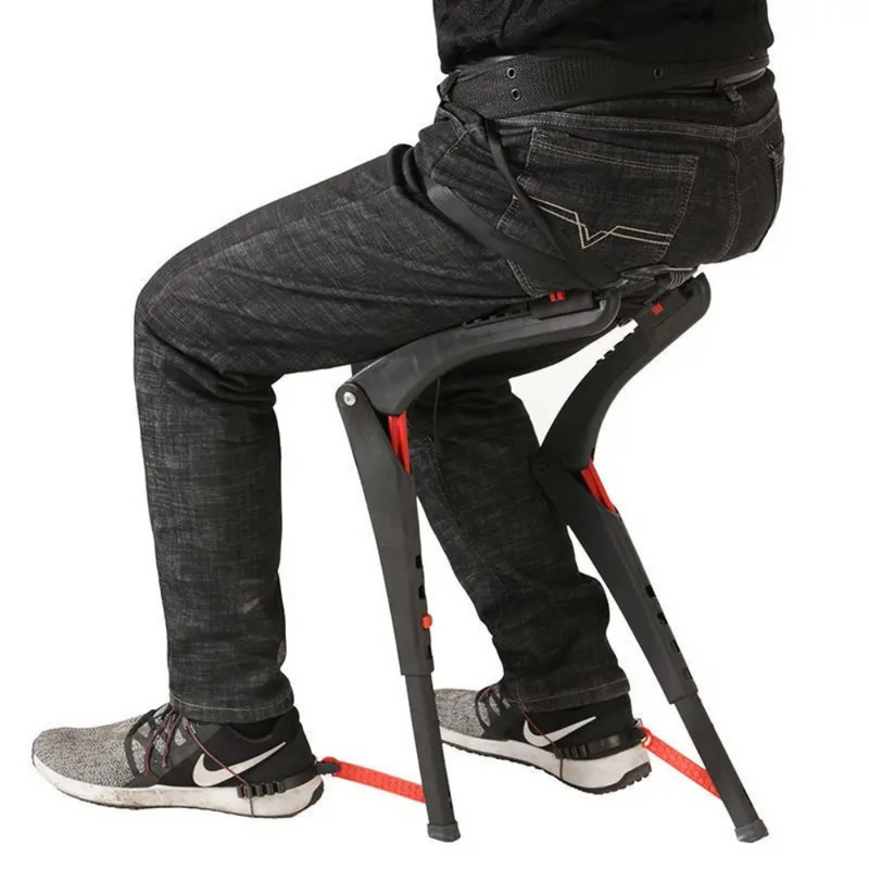 Portable Wearable Exoskeleton Folding Chair for Outdoor Sports