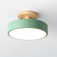 Scandinavian Round LED Semi-Flush Mount Ceiling Light