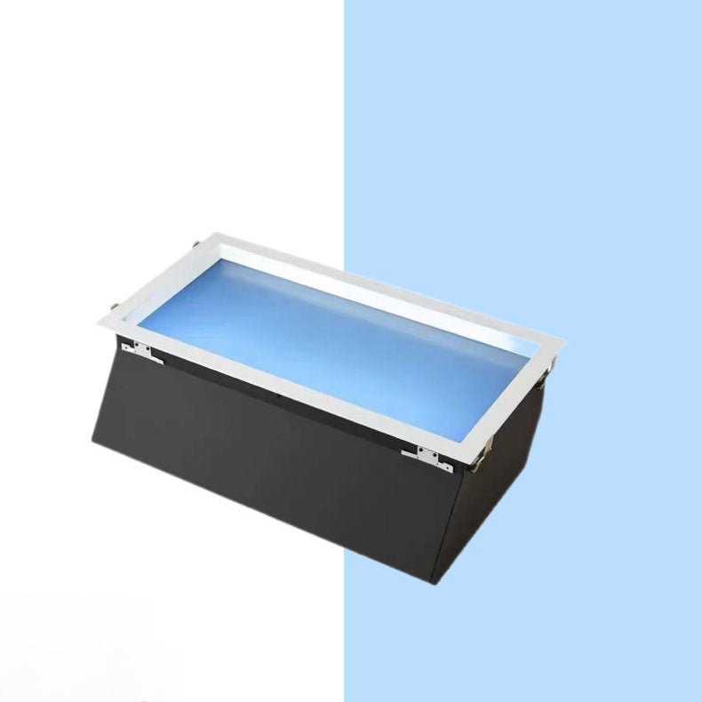 Moderne LED-Deckenleuchte aus Aluminium in Blau