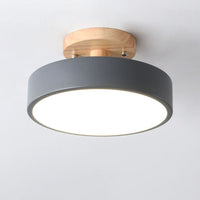 Scandinavian Round LED Semi-Flush Mount Ceiling Light