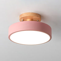 Scandinavian Round LED Semi-Flush Mount Ceiling Light