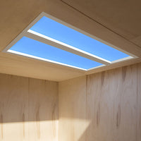 Moderne LED-Deckenleuchte aus Aluminium in Blau