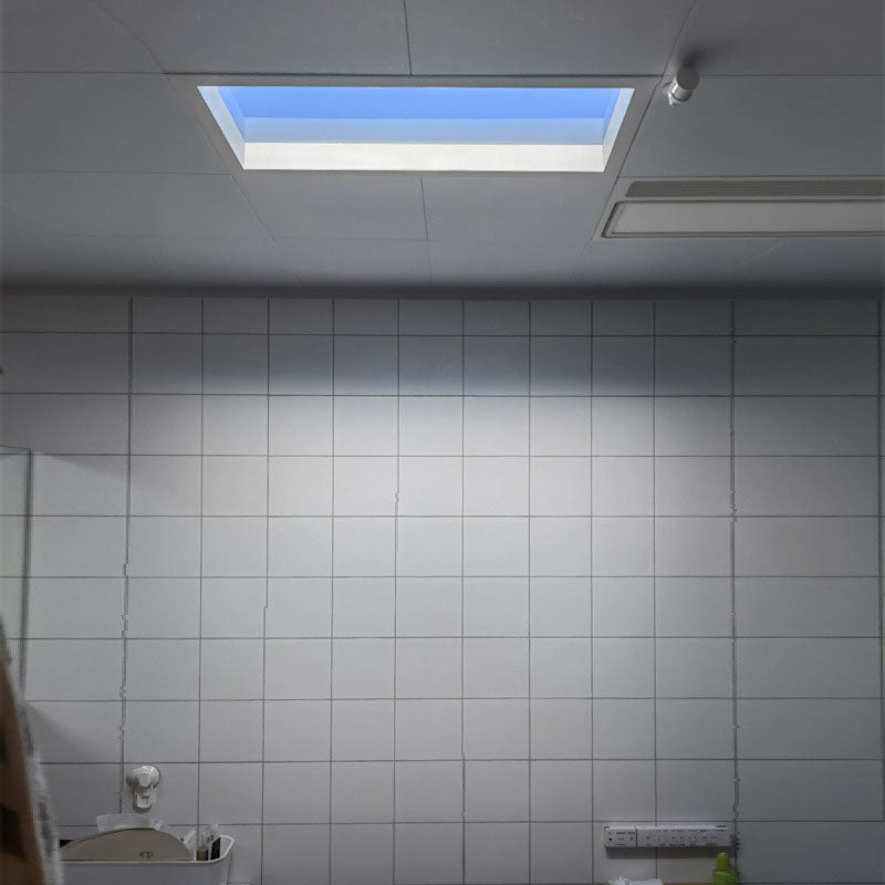 Contemporary Blue Sky Aluminum LED Flush Mount Ceiling Light
