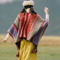 Tibetan Shawl Knitting Warm Cloak Tibetan Tassel Scarf