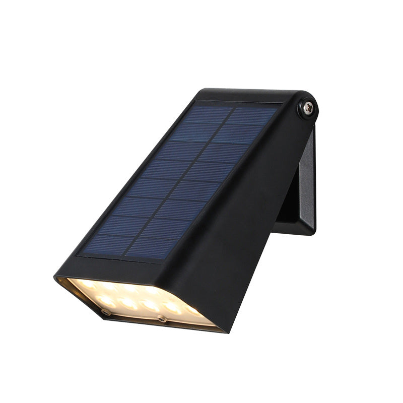 90° verstellbare intelligente wasserdichte schwarze moderne LED-Solarwandleuchten
