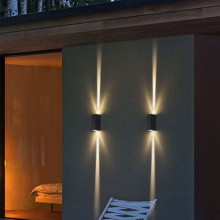 Modern Waterproof Rectangular LED Outdoor Wall Sconce Lamp