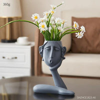 Emotional Faces Planter Sculpture Trio