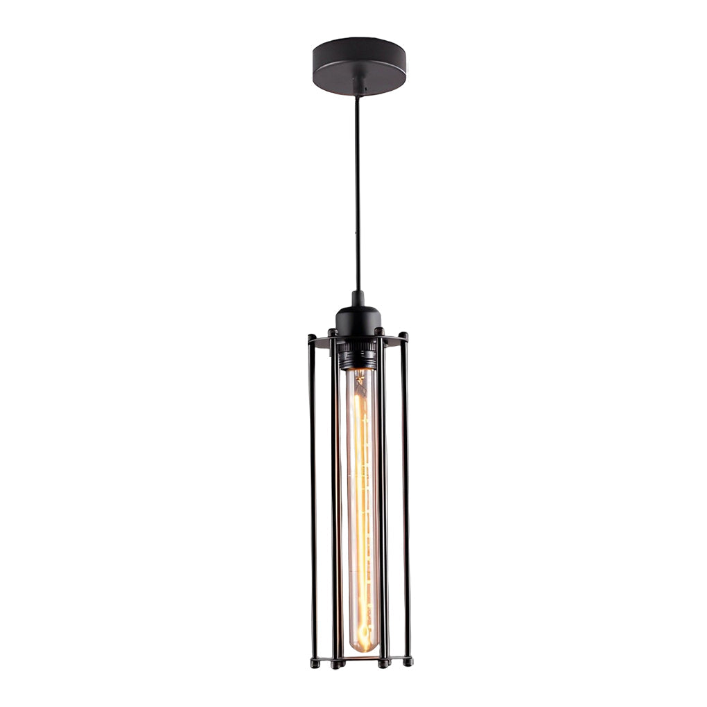 Retro LED Black Iron Industrial Pendant Light