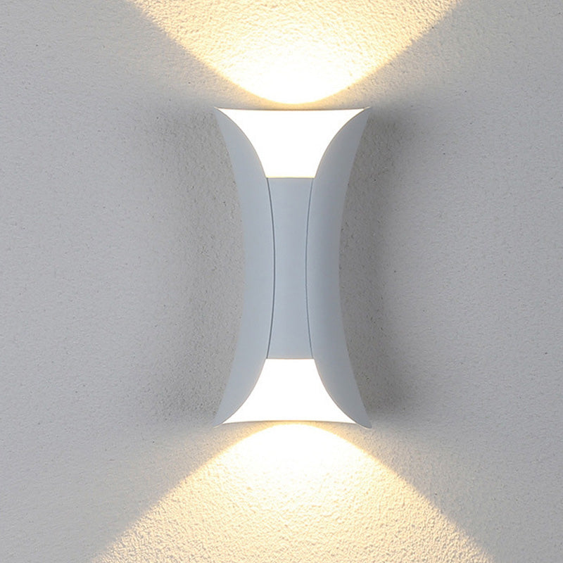 Modern LED Outdoor Wall Light Gold/White Garden/Corridor