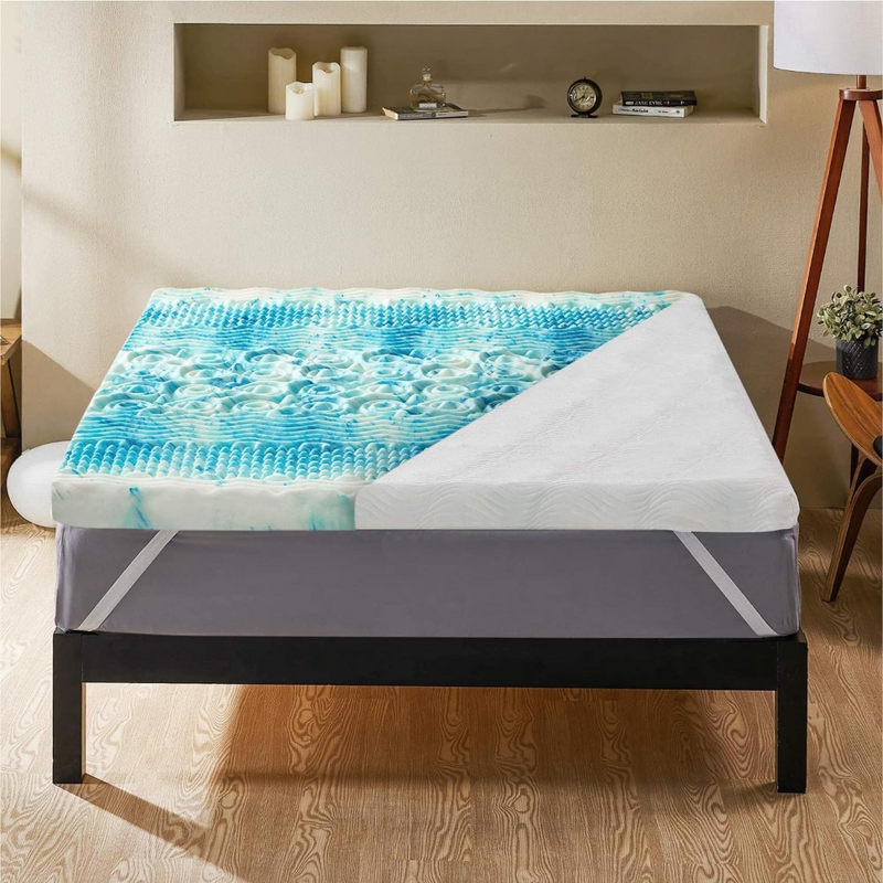 Premium Cooling Egg Crate Foam Mattress Topper for Enhanced Comfort