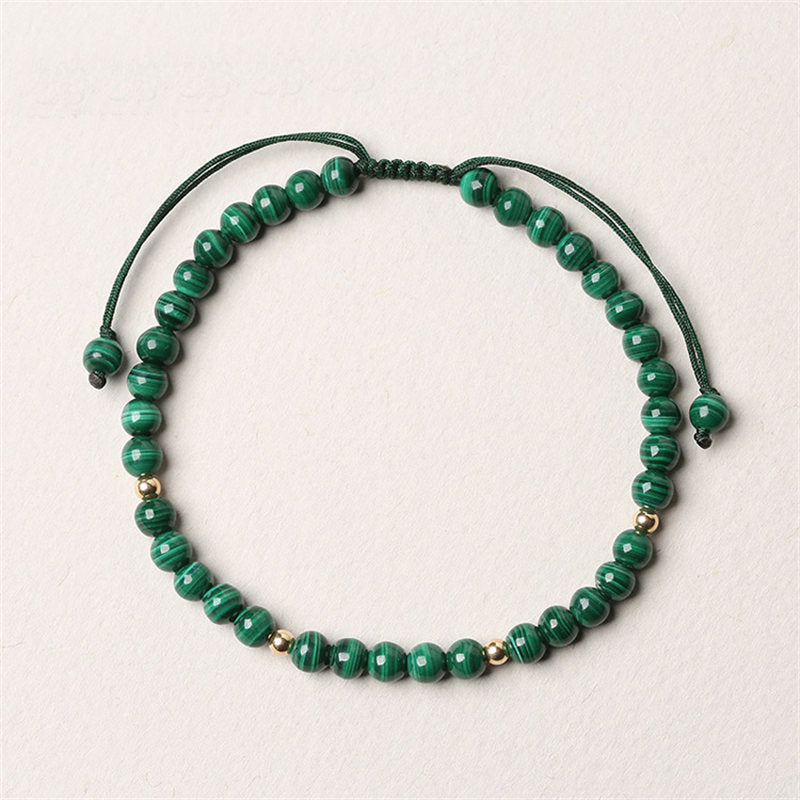 Natural Malachite Protection Calmness String Bracelet