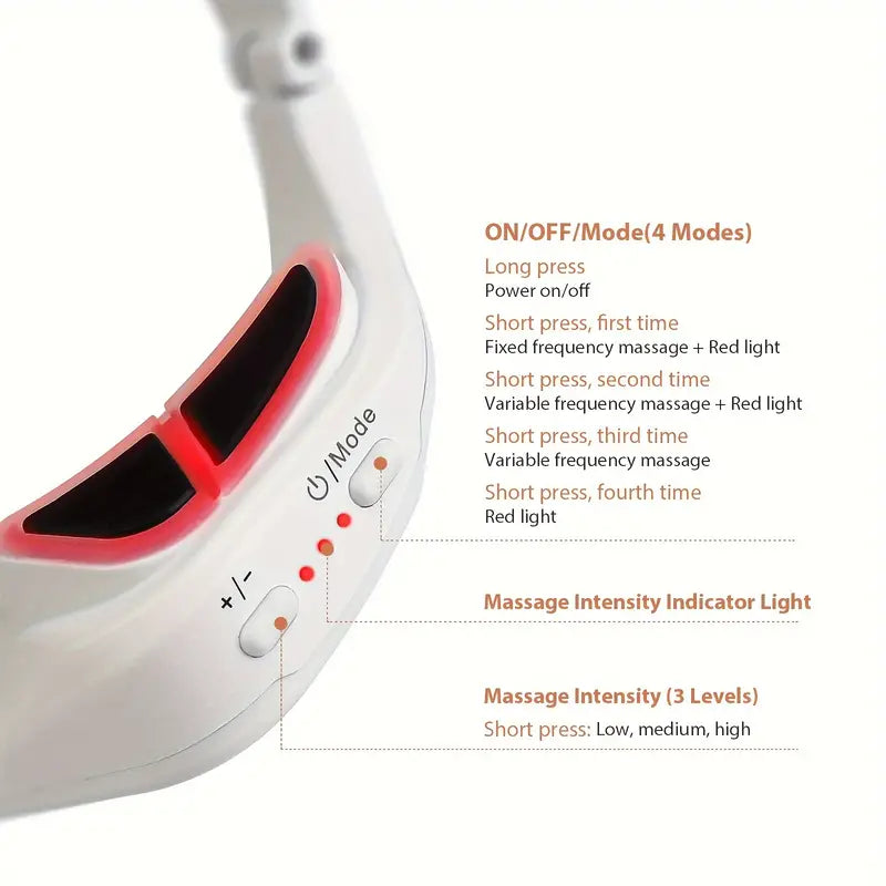 Eye Massager with Red Light Therapy – Relieve Eye Strain and Promote Skin Care