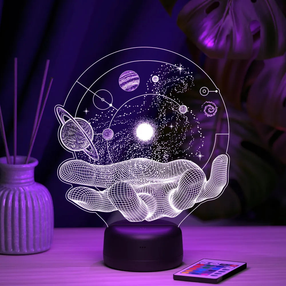 3D Optical Illusion Handheld Universe Lamp