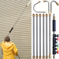 4000 PSI Telescoping High Pressure Washer Wand Set for Gutter and Roof Cleaning