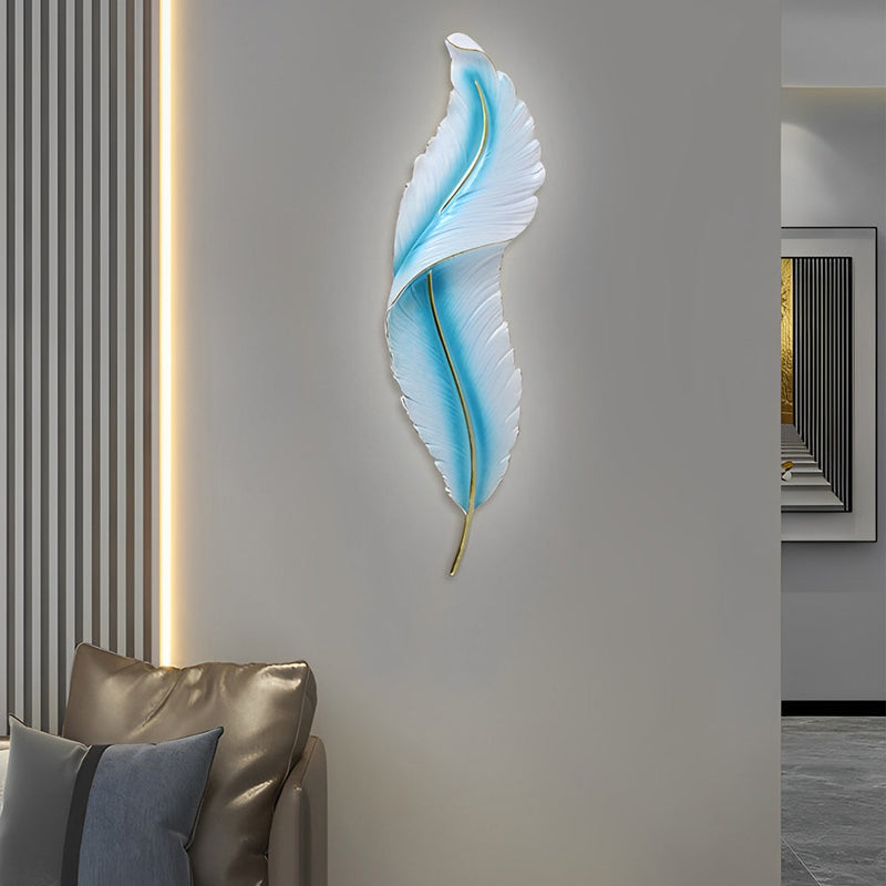 Feathers LED White Contemporary Wall Lamp Wall Sconce Lighting
