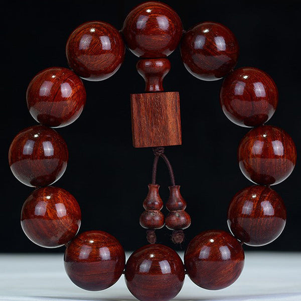 Gelassenheitsarmband aus tibetischem kleinem Blatt aus rotem Sandelholz 