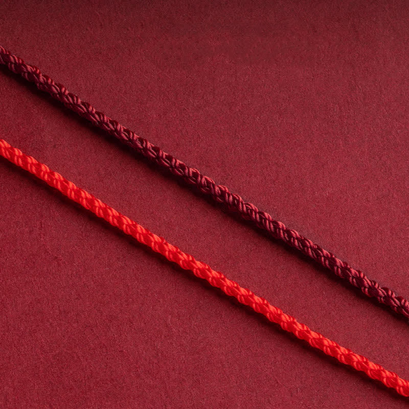 Red String 14K Gold Infinity Symbol Cinnabar Bracelet Anklet