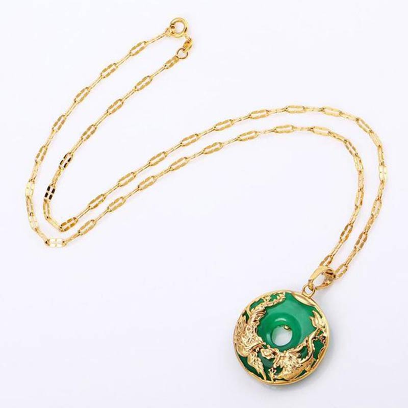 Natural Jade Prosperity & Wealth Necklace