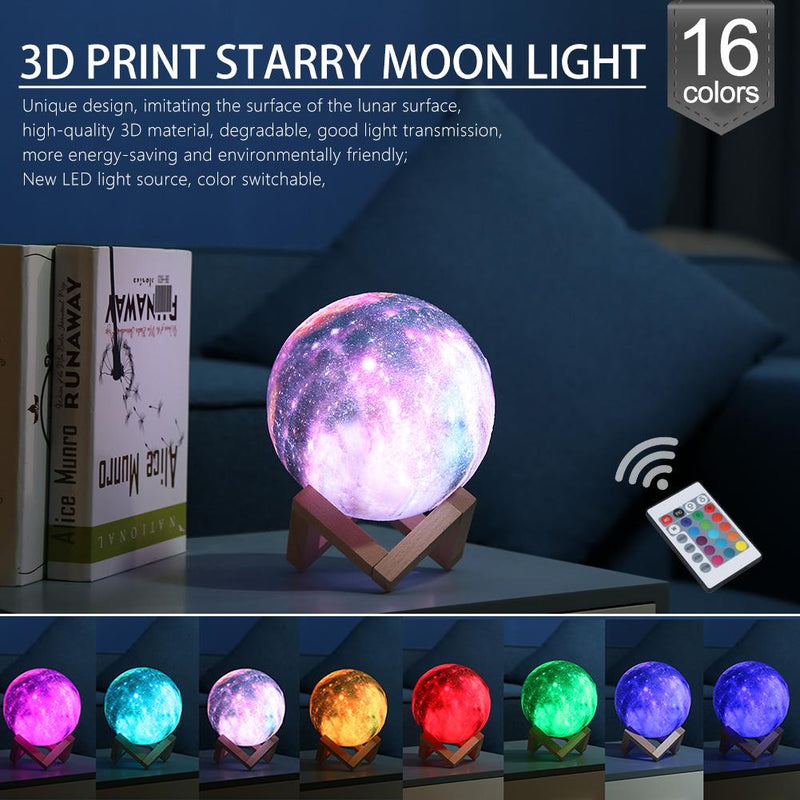 Moon Galaxy LED Lamp 5.9 inch 16 Colors