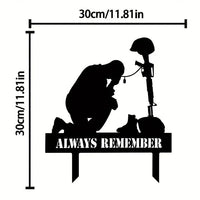 Memorial Metal Plaque For Fallen Soldiers | Always Remember