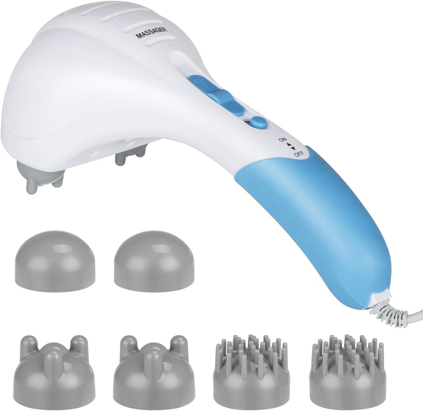 Electric Handheld Full-Body Massager with Adjustable Intensity