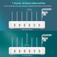 6-Port 60W Charging Station with 7 Mixed Cables