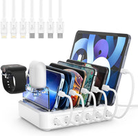 6-Port 60W Charging Station with 7 Mixed Cables