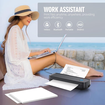 Wireless Portable Inkless Thermal Printer for On-the-Go Printing