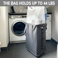 75L Collapsible Laundry Basket with Wheels for Easy Transport