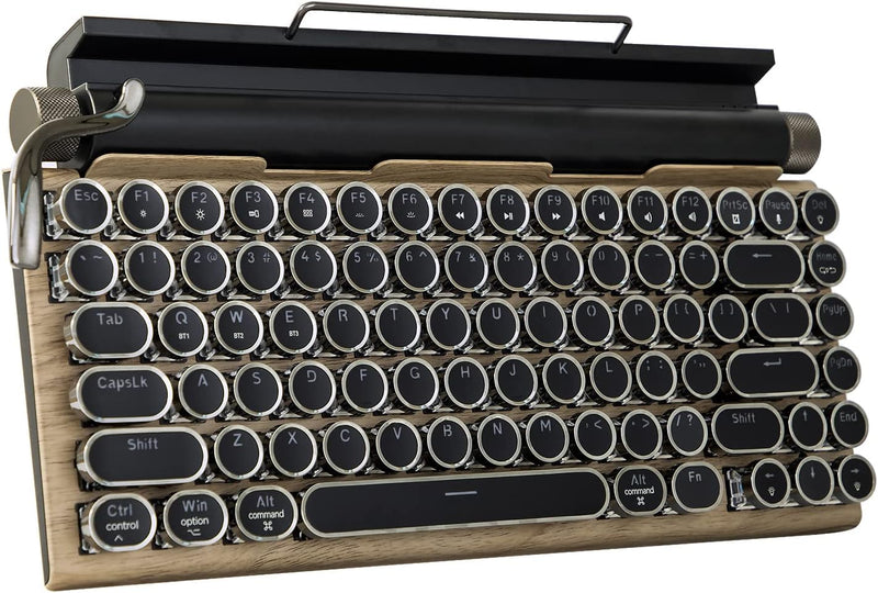 Vintage-Inspired Typewriter Keyboard with Modern Bluetooth Connectivity